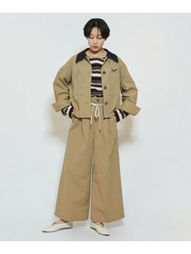 【feerique】feerique ポリエステルツイルワイドチノパンツ 詳細画像 ベージュ 10