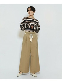 【feerique】feerique ポリエステルツイルワイドチノパンツ 詳細画像 ベージュ 14