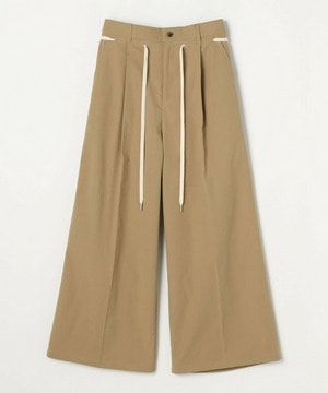 【feerique】feerique ポリエステルツイルワイドチノパンツ 詳細画像 ベージュ 2