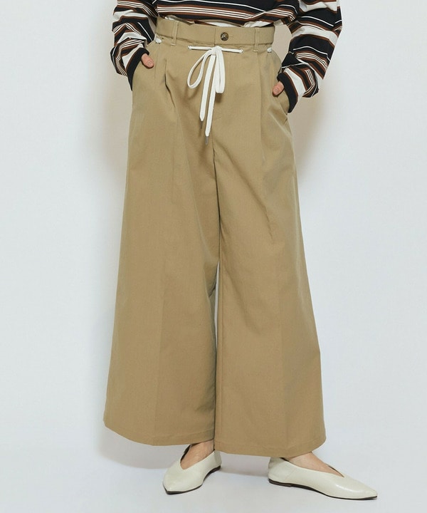 feerique ポリエステルツイルワイドチノパンツfeerique ポリエステルツイルワイドチノパンツ