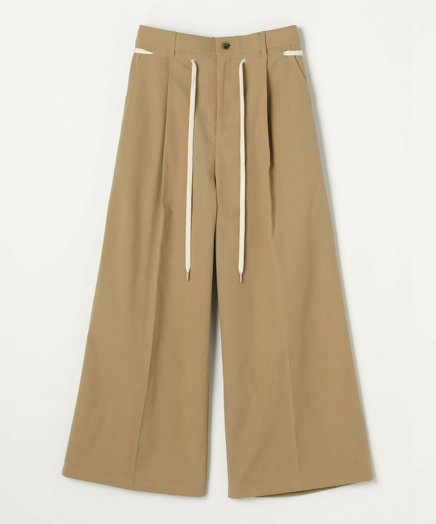 【feerique】feerique ポリエステルツイルワイドチノパンツ 詳細画像 ベージュ 21