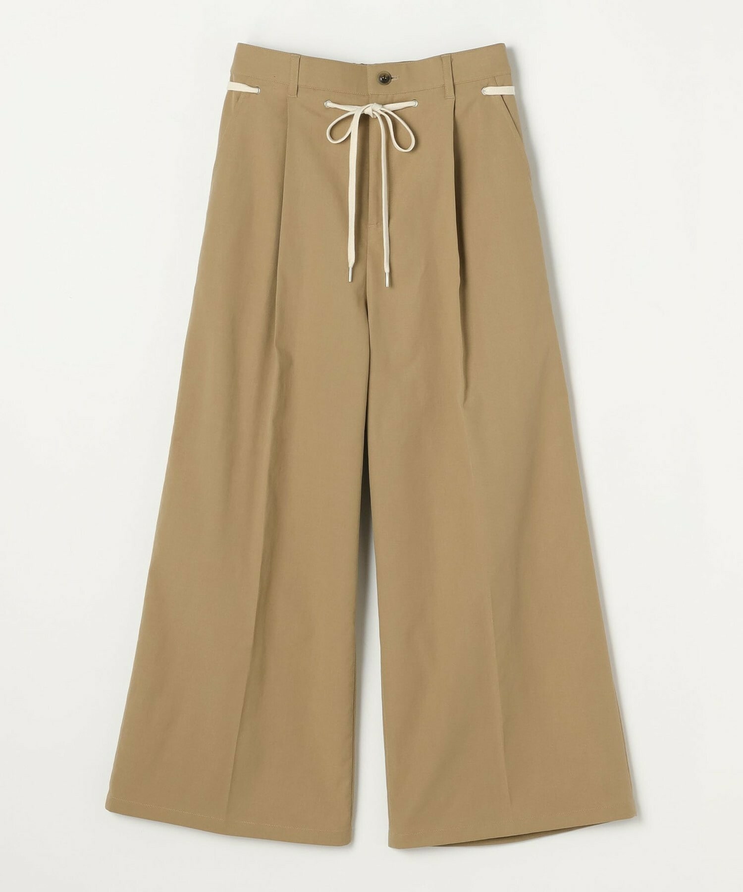 【feerique】feerique ポリエステルツイルワイドチノパンツ 詳細画像 ベージュ 22