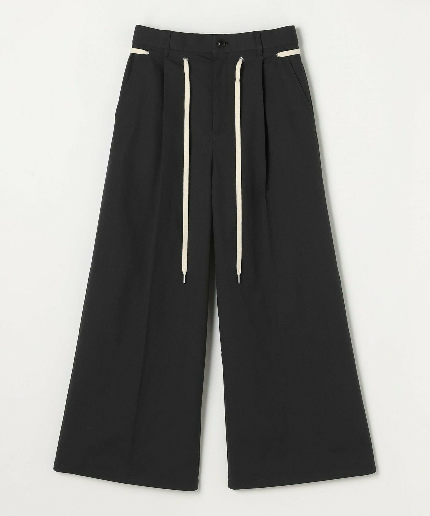 【feerique】feerique ポリエステルツイルワイドチノパンツ 詳細画像 チャコールグレー 2