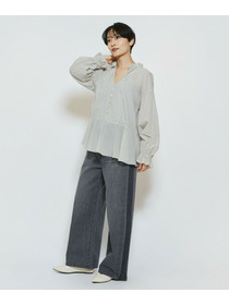 【feerique】feerique ラインデニムパンツ 詳細画像 グレー 7