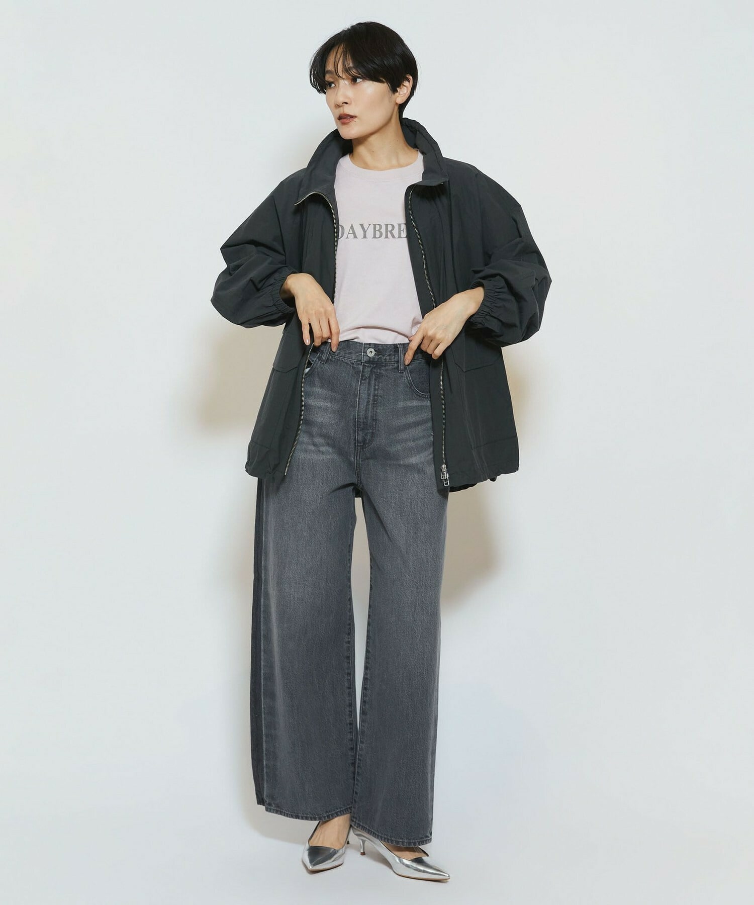 【feerique】feerique ラインデニムパンツ 詳細画像 グレー 11