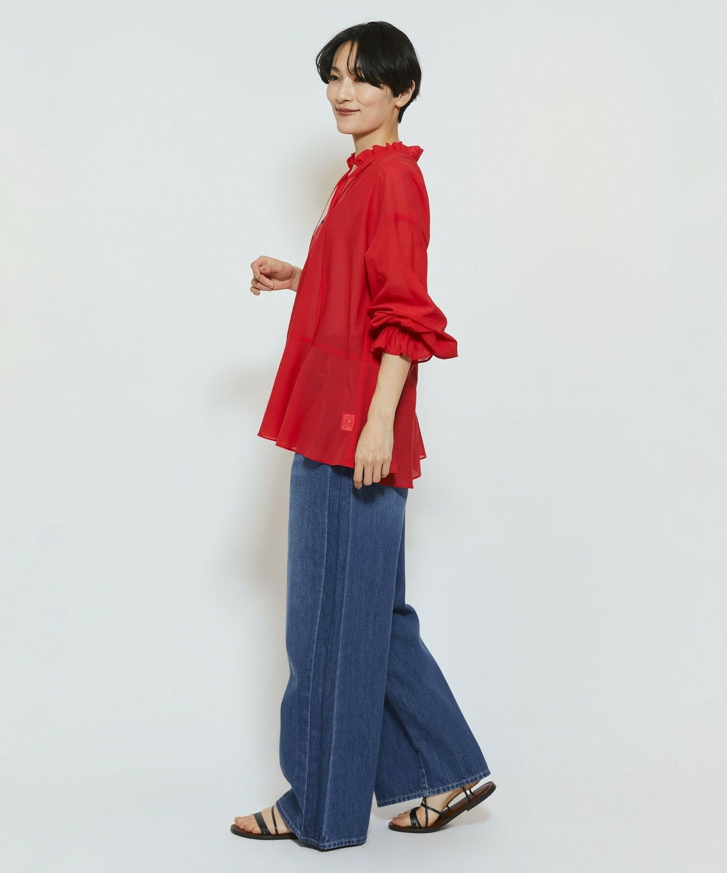 【feerique】feerique ラインデニムパンツ 詳細画像 グレー 15