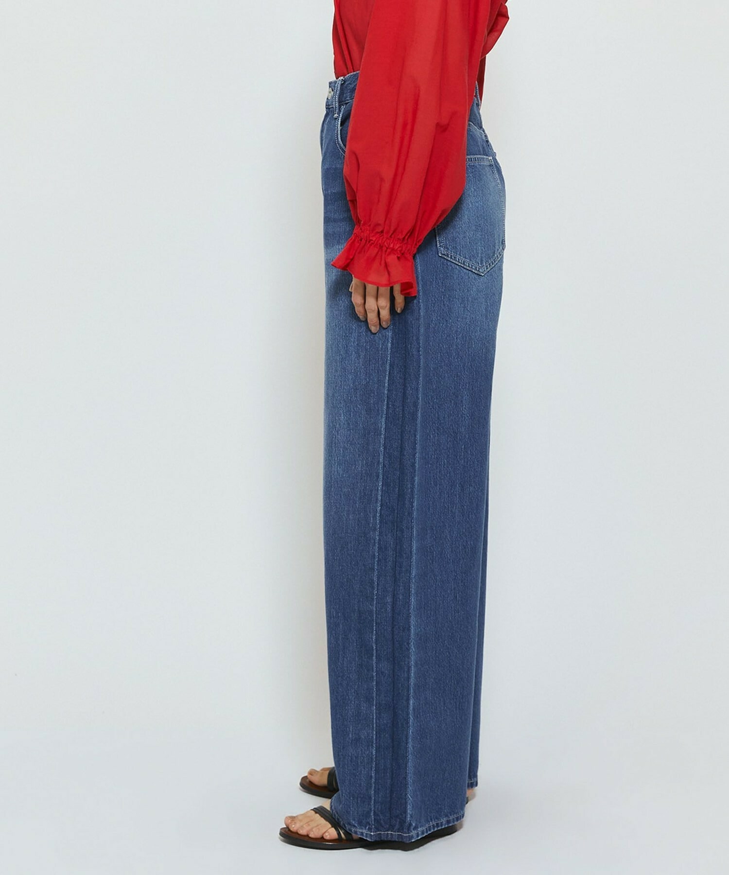 【feerique】feerique ラインデニムパンツ 詳細画像 グレー 20