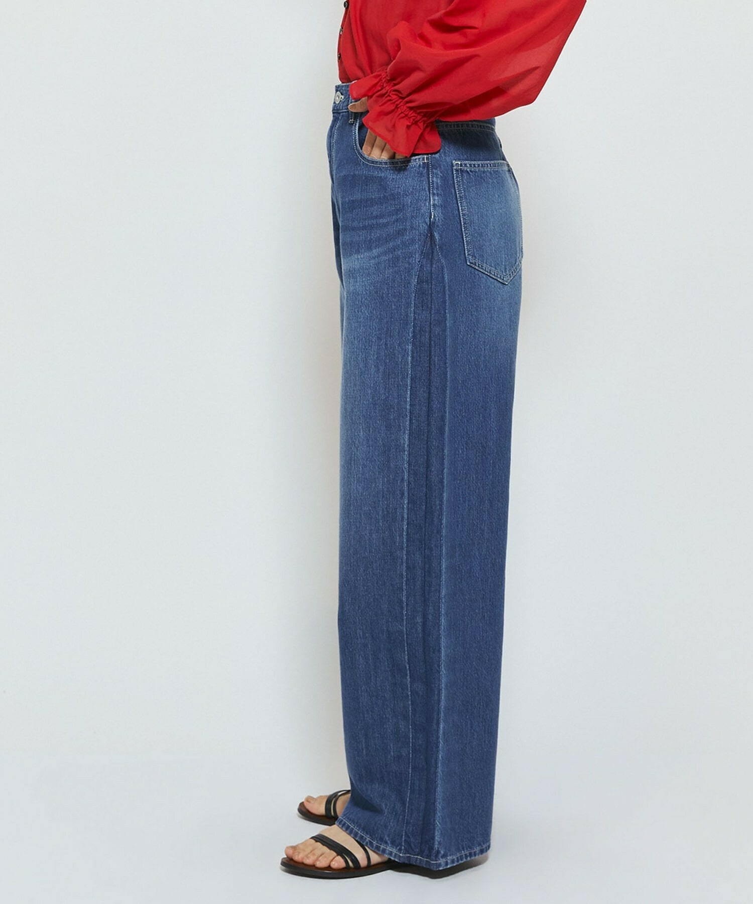 【feerique】feerique ラインデニムパンツ 詳細画像 グレー 21