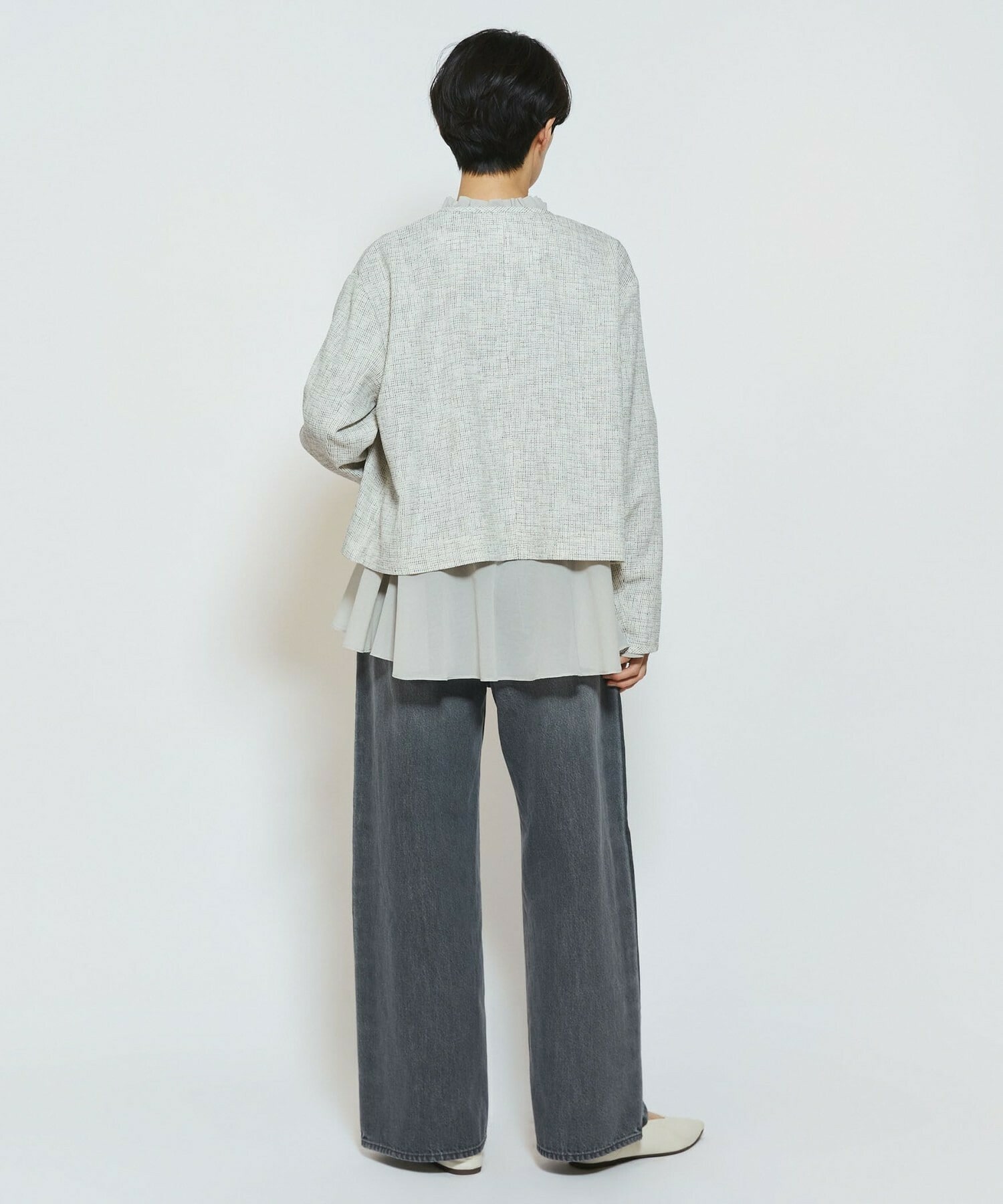 【feerique】feerique ラインデニムパンツ 詳細画像 グレー 4