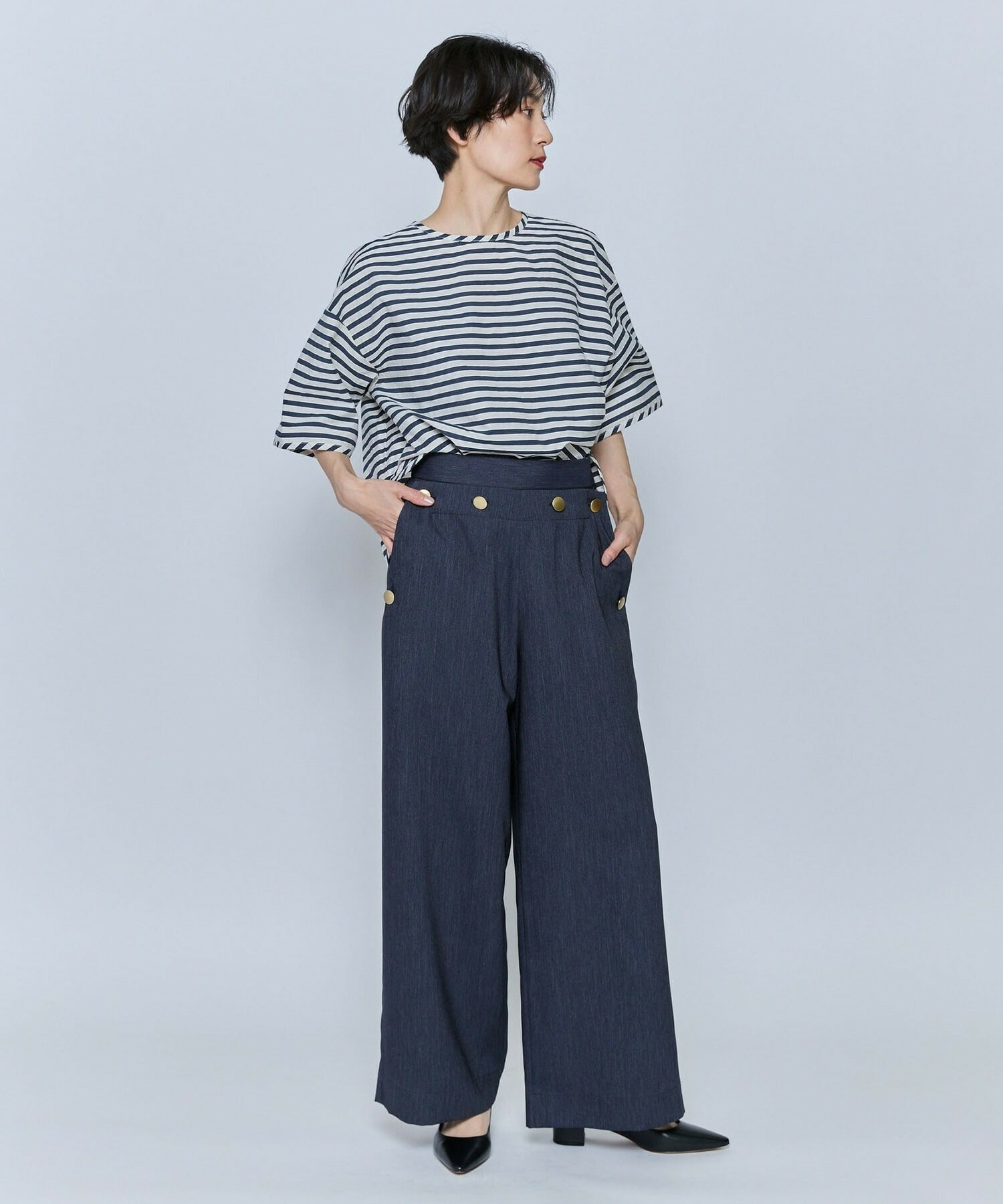 【feerique】feerique テクニカルデニムパンツ 詳細画像 ブルー 14