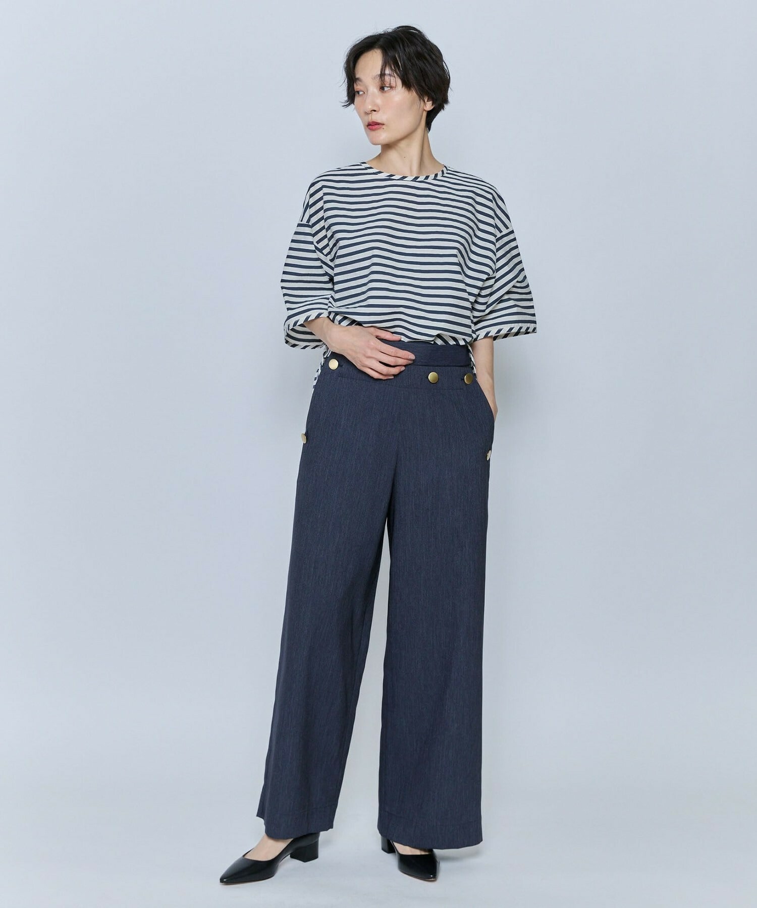 【feerique】feerique テクニカルデニムパンツ 詳細画像 ブルー 2