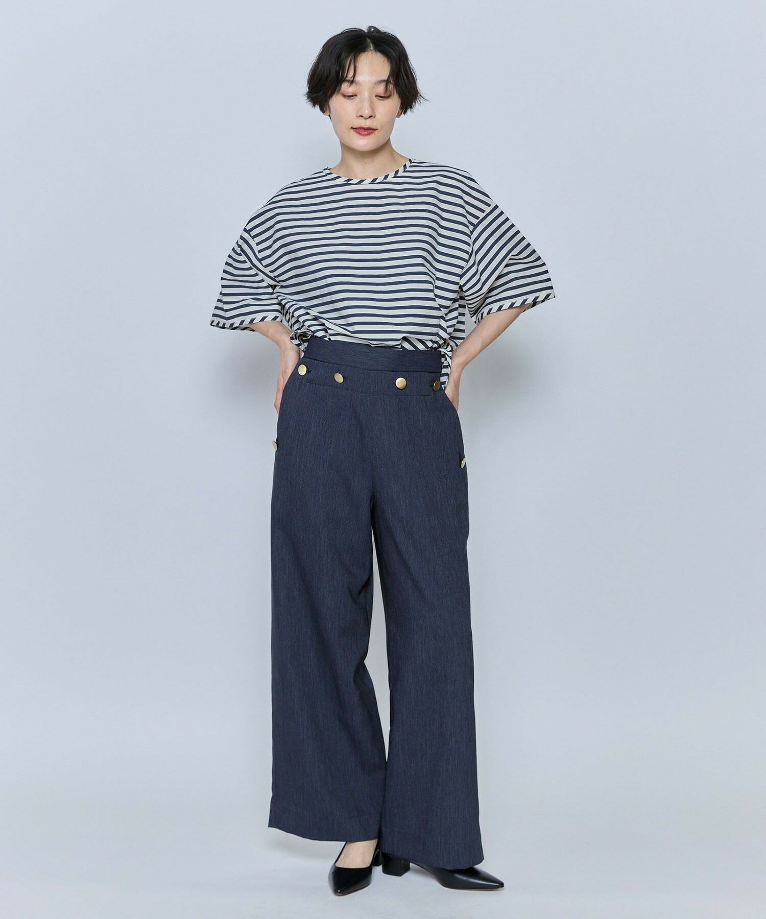 【feerique】feerique テクニカルデニムパンツ 詳細画像 ブルー 5