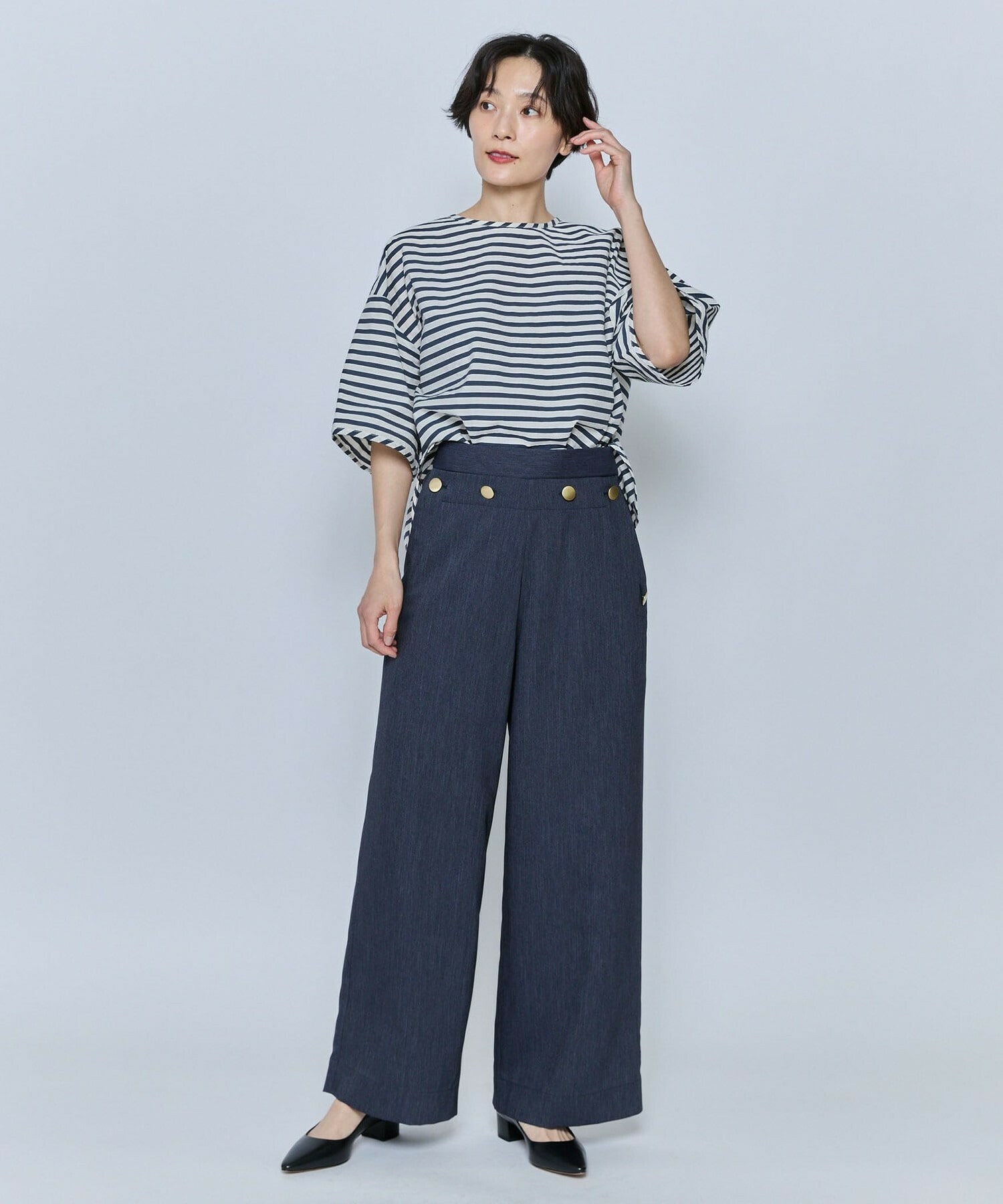 【feerique】feerique テクニカルデニムパンツ 詳細画像 ブルー 6
