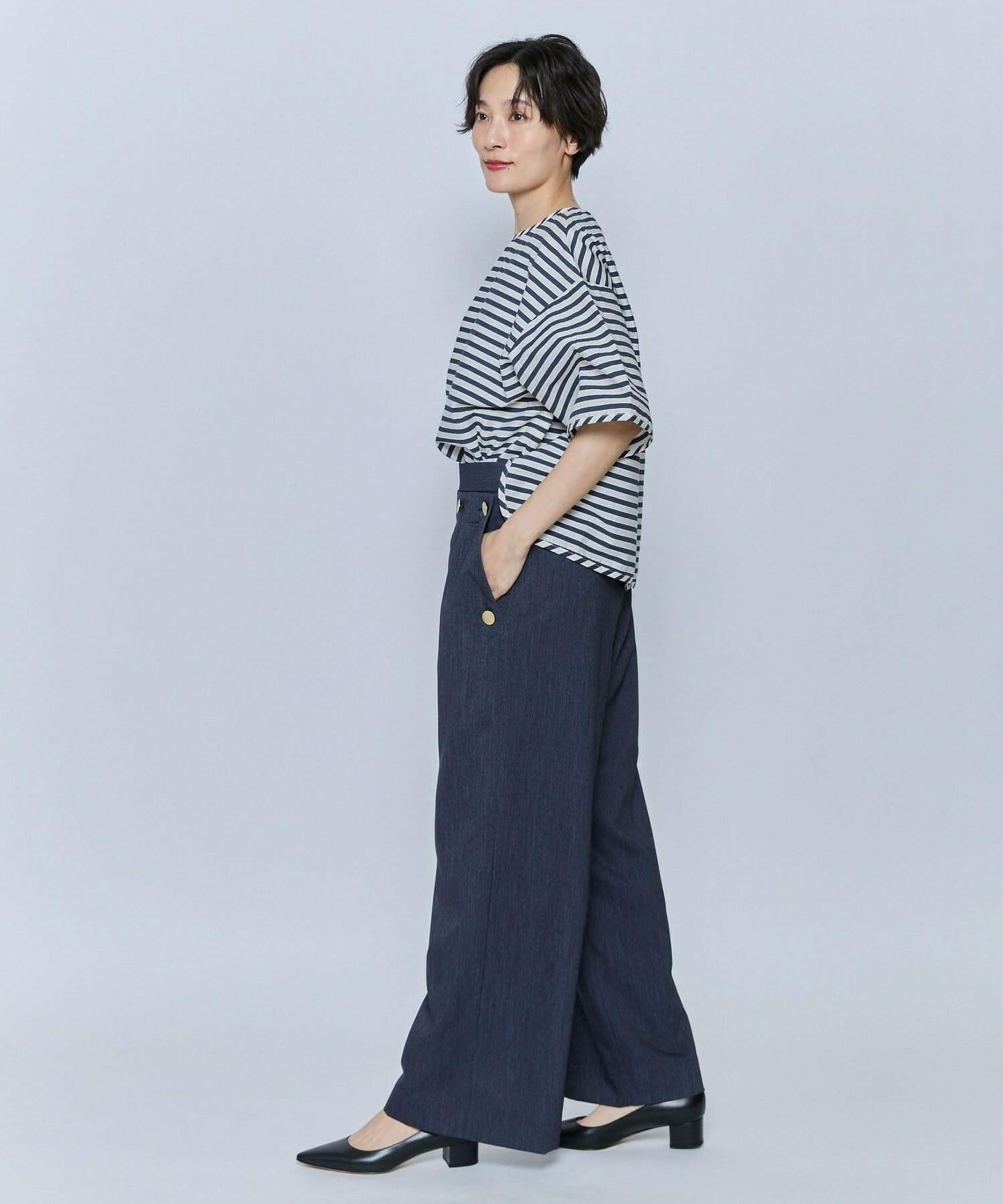 【feerique】feerique テクニカルデニムパンツ 詳細画像 ブルー 8