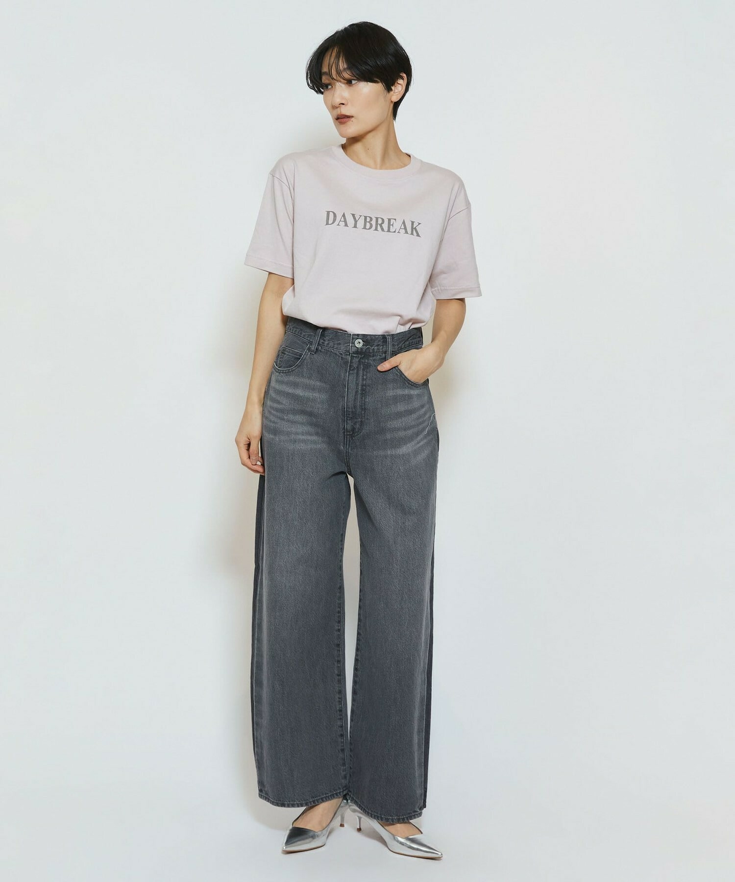 【feerique】feerique ロゴプリントTシャツ 詳細画像 グレー系その他 2