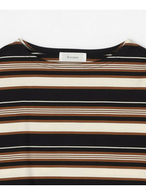 【feerique】feerique マルチボーダーワイドプルオーバーT 詳細画像 ブラック系その他 25