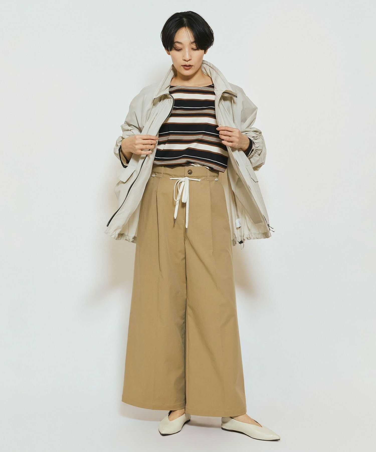 【feerique】feerique マルチボーダーワイドプルオーバーT 詳細画像 ブラック系その他 10