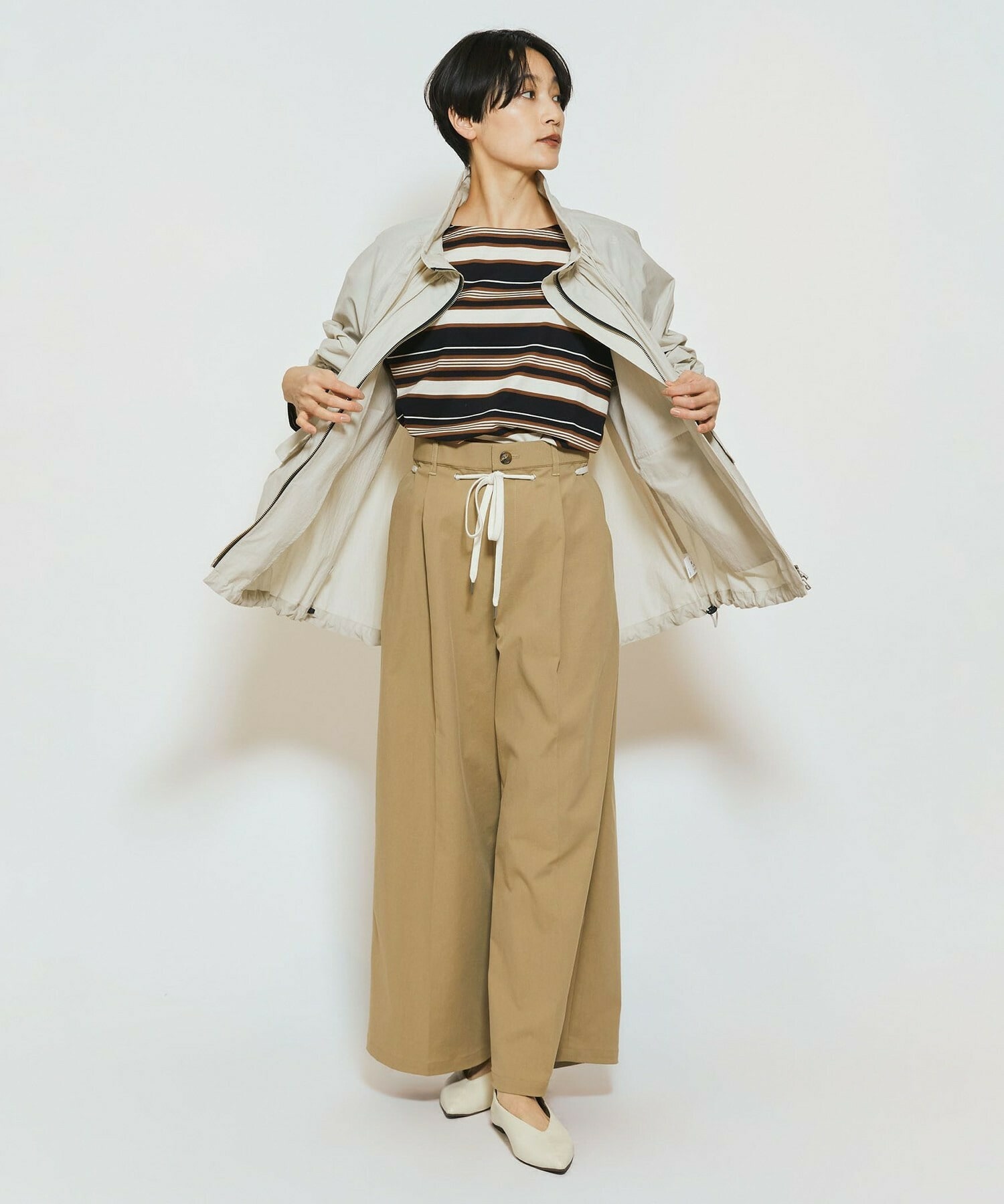 【feerique】feerique マルチボーダーワイドプルオーバーT 詳細画像 ブラック系その他 11