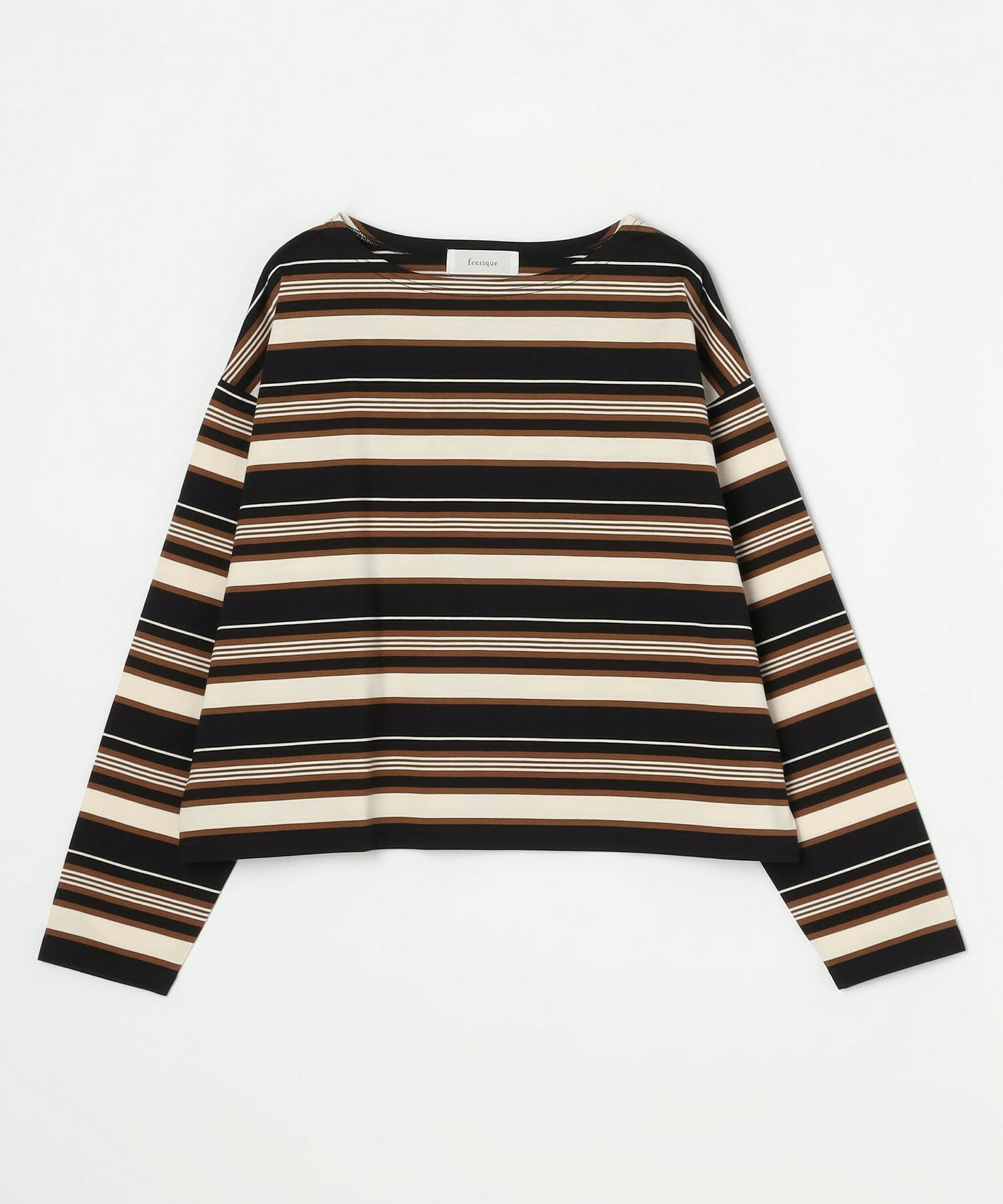 【feerique】feerique マルチボーダーワイドプルオーバーT 詳細画像 ブラウン系その他 2