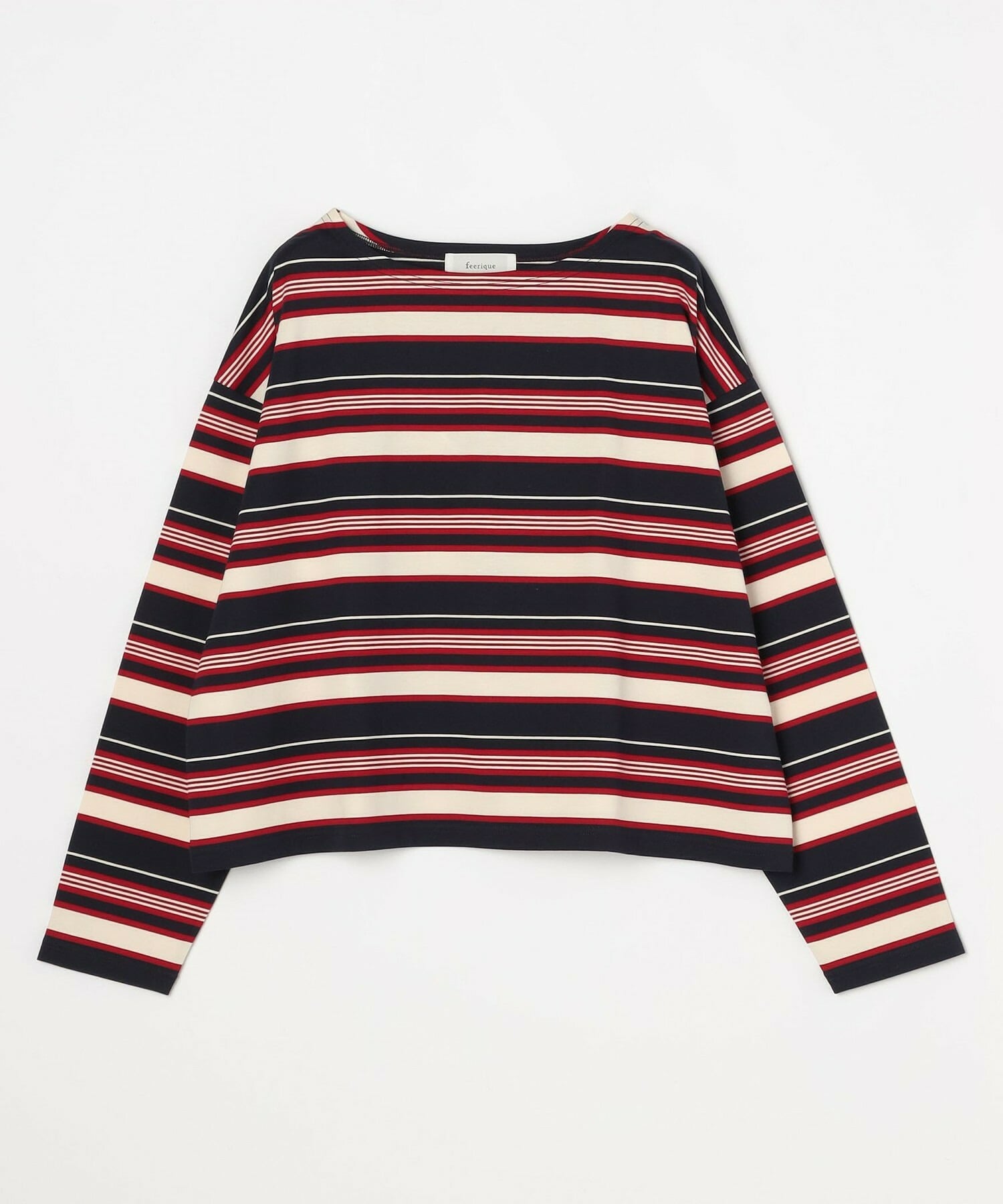 【feerique】feerique マルチボーダーワイドプルオーバーT 詳細画像 レッド系その他 2