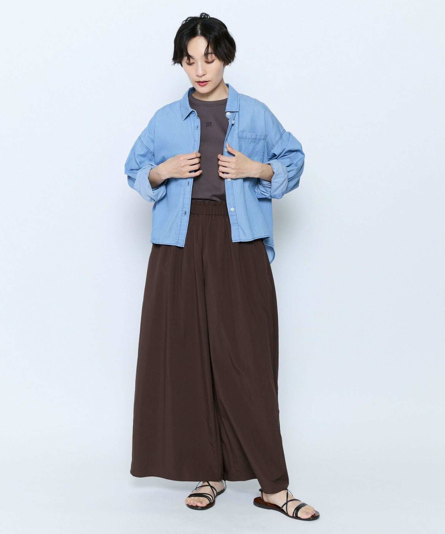 【feerique】feerique 37.5天竺ロゴプルオーバー 詳細画像 ブラウン 1