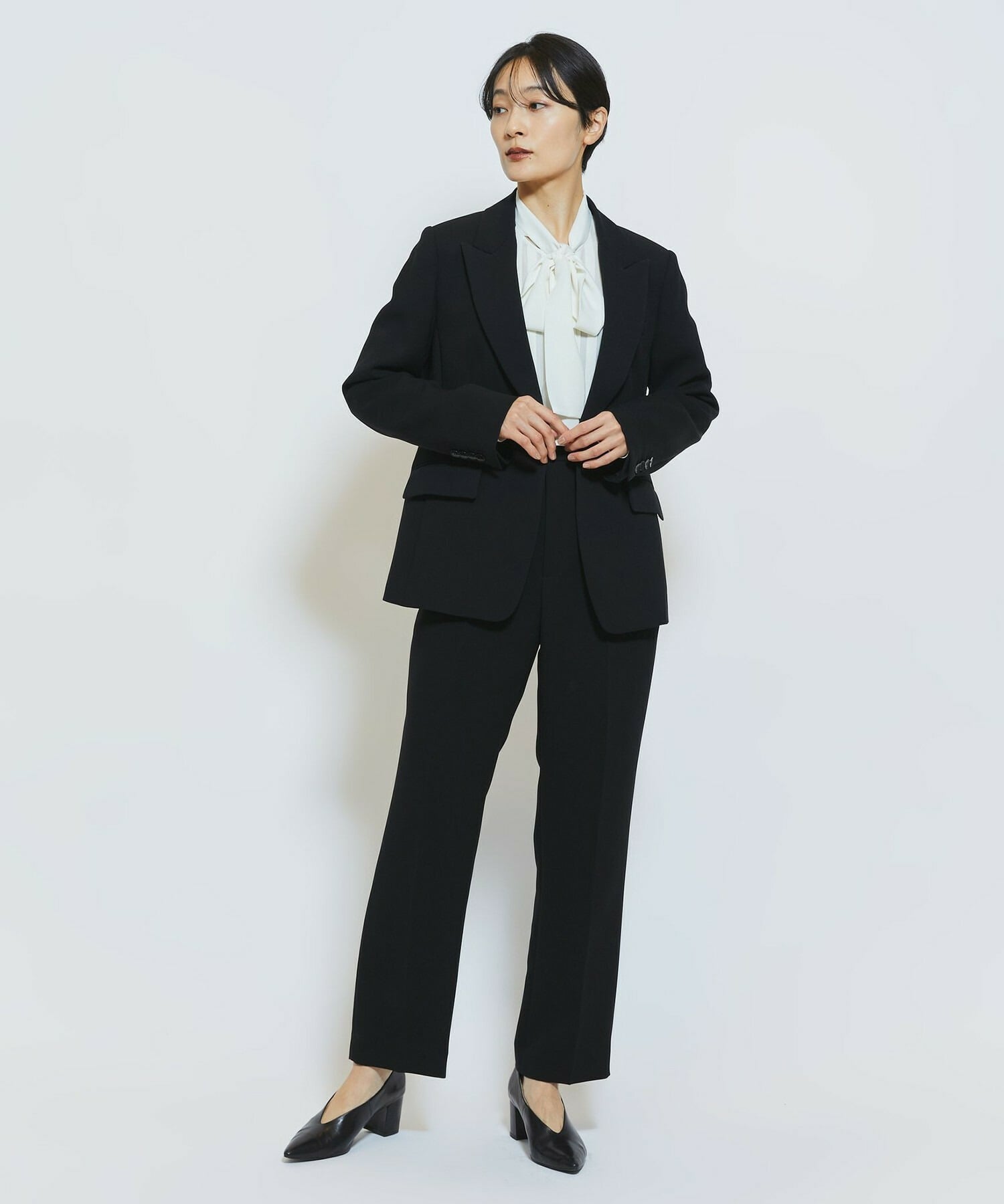 【wb】wb ライトツイルボウタイブラウス 詳細画像 モカ 6