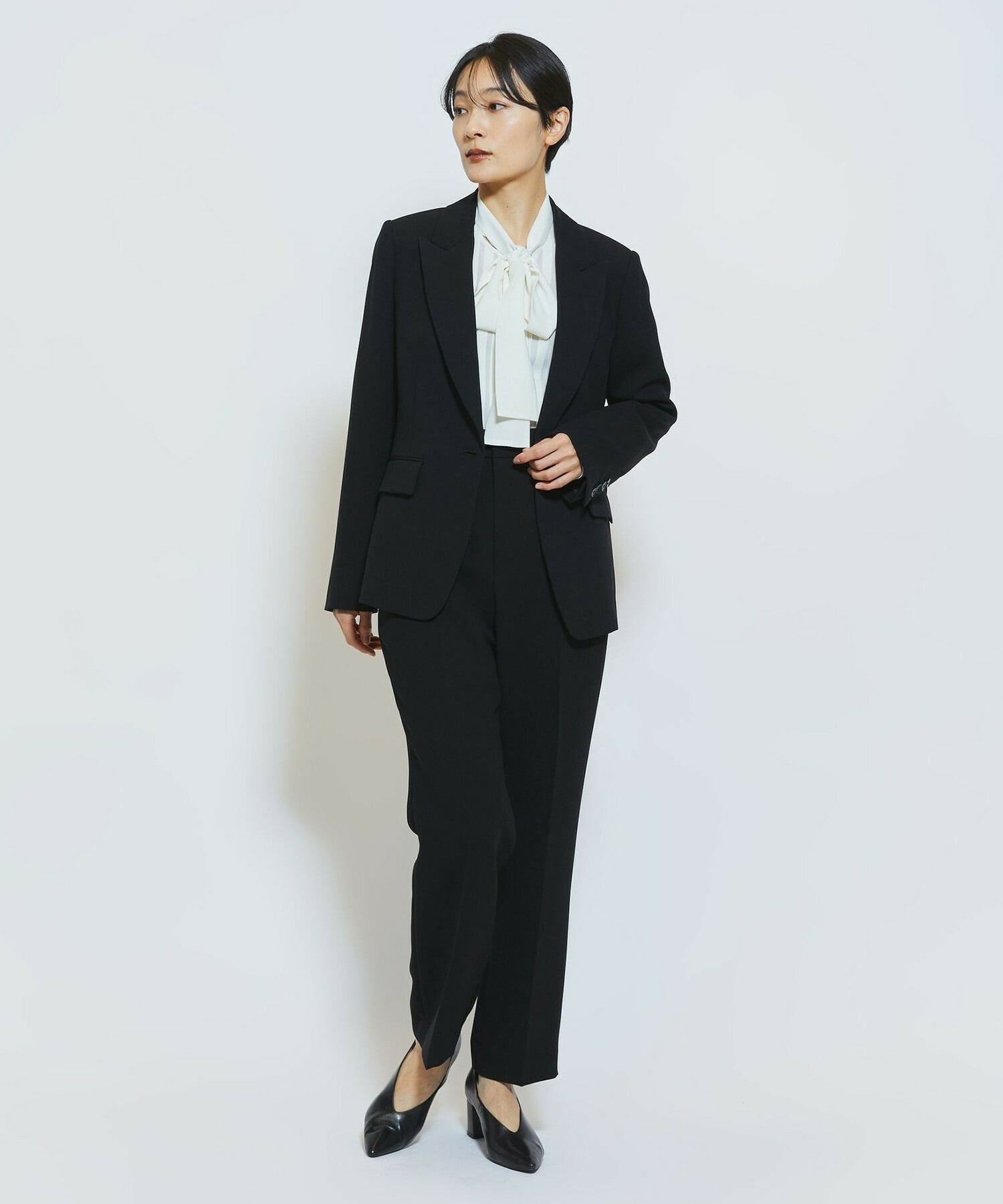 【wb】wb ライトツイルボウタイブラウス 詳細画像 モカ 7