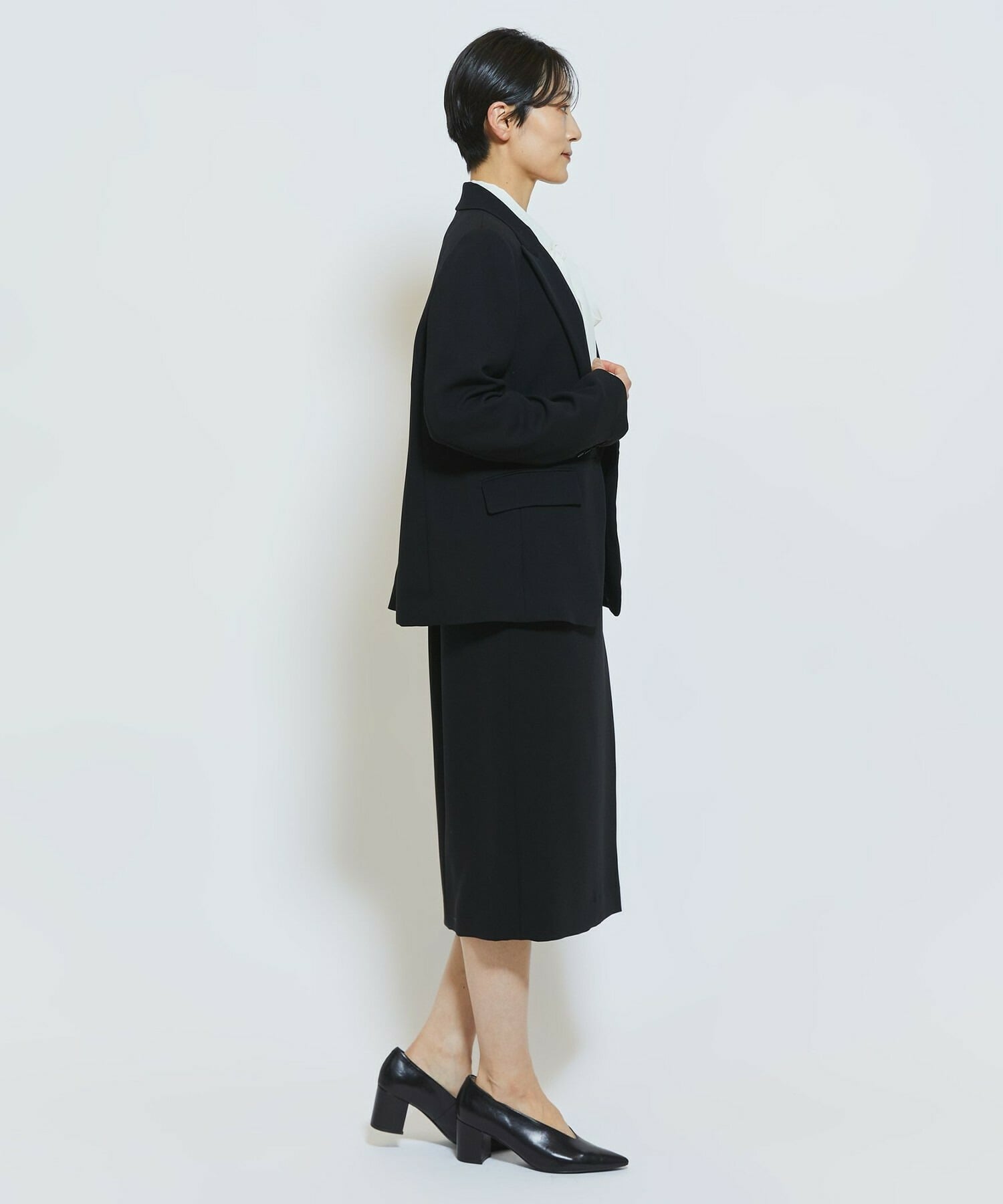 【wb】wb ダブルジョーゼットジャケット 詳細画像 ブラック 18