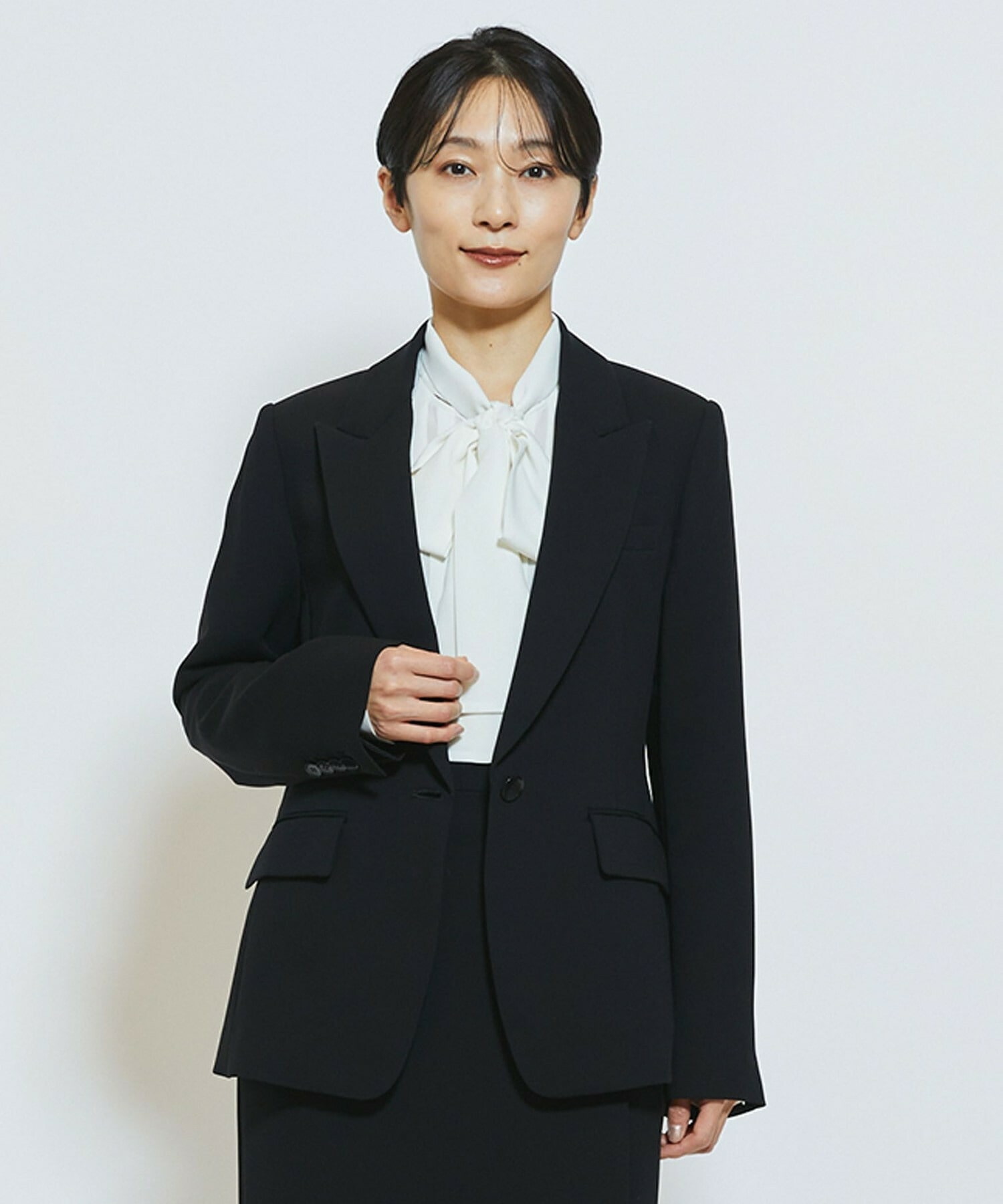 【wb】wb ダブルジョーゼットジャケット 詳細画像 ブラック 1