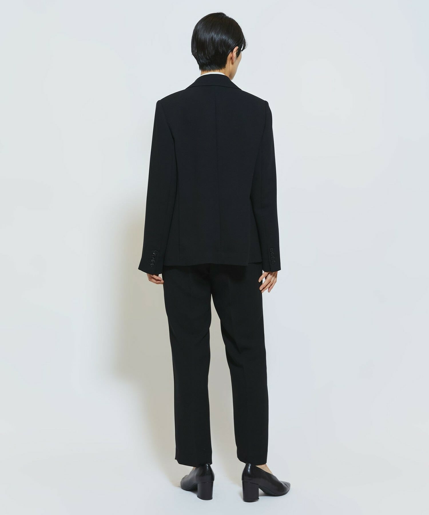 【wb】wb ダブルジョーゼットストレートパンツ 詳細画像 ブラック 16