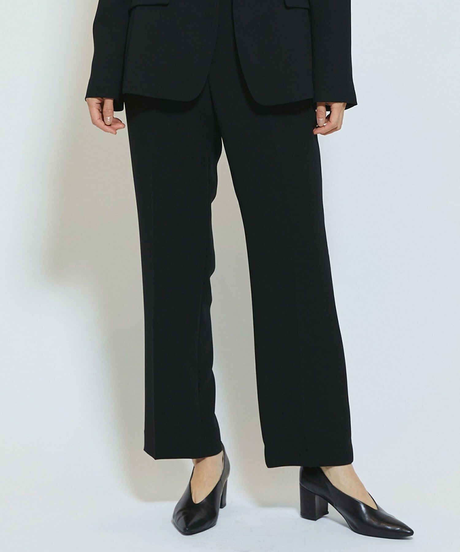 【wb】wb ダブルジョーゼットストレートパンツ 詳細画像 ベージュ 1