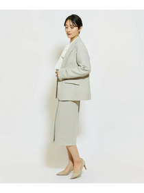 【wb】wb ダブルジョーゼットタイトスカート 詳細画像 ブラック 3