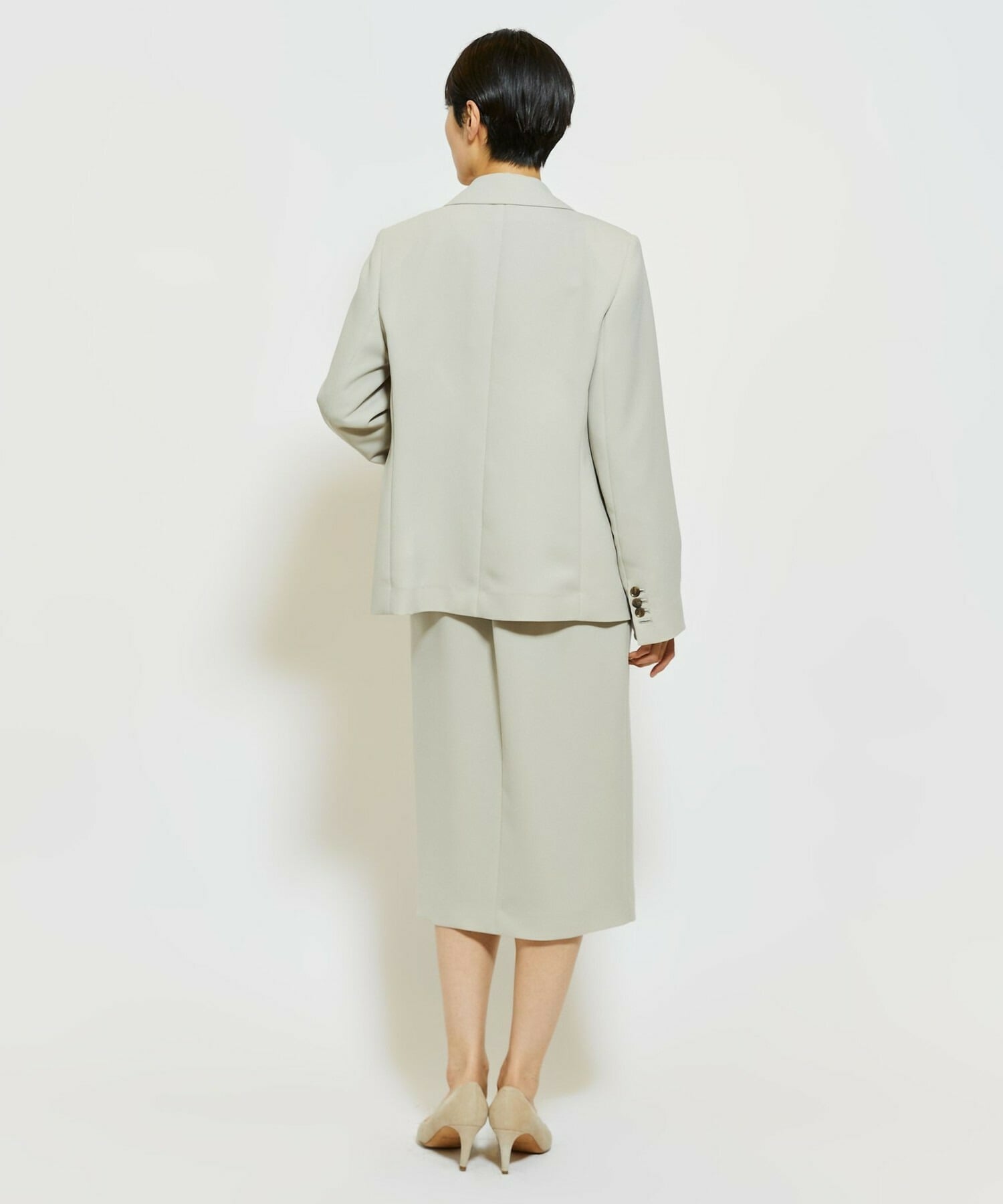 【wb】wb ダブルジョーゼットタイトスカート 詳細画像 ブラック 5