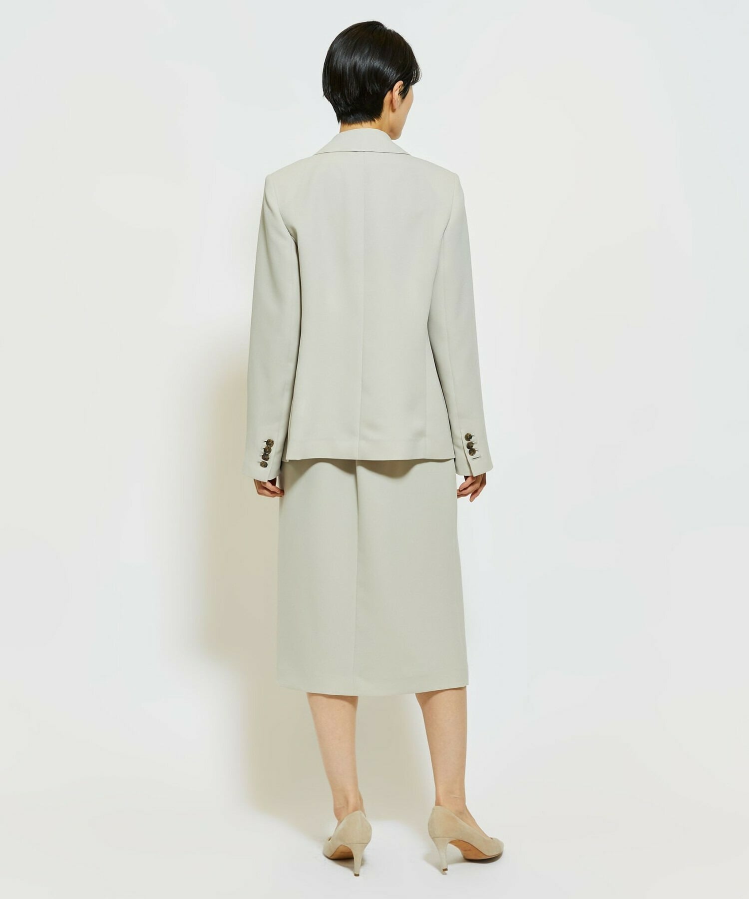 【wb】wb ダブルジョーゼットタイトスカート 詳細画像 ブラック 6