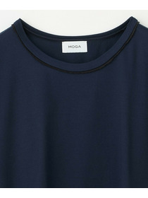 【MOGA】60/2天竺メッシュレイヤードクルーネックTシャツ 詳細画像 ネイビー 14