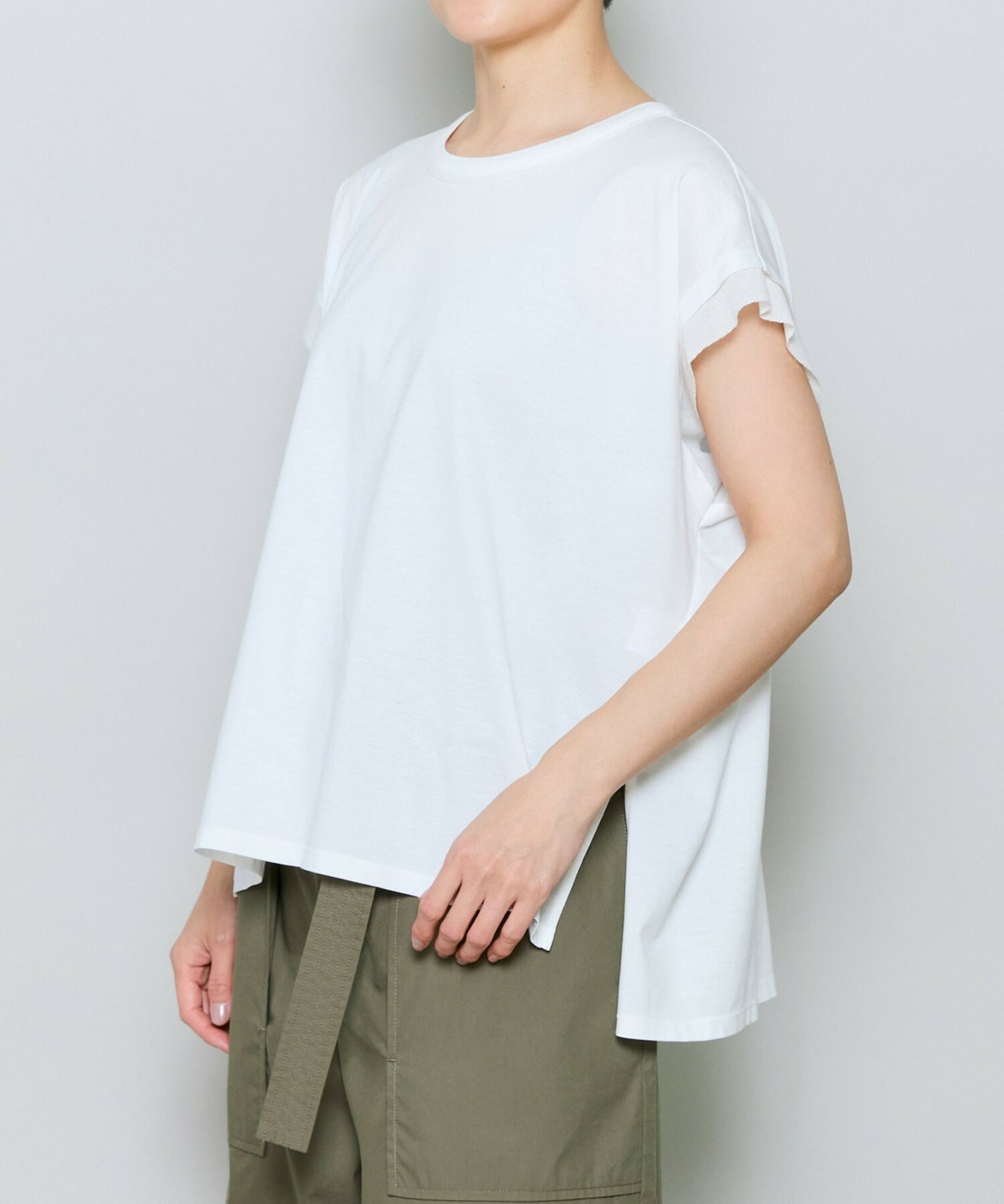 【MOGA】60/2天竺メッシュレイヤードクルーネックTシャツ 詳細画像 ネイビー 10