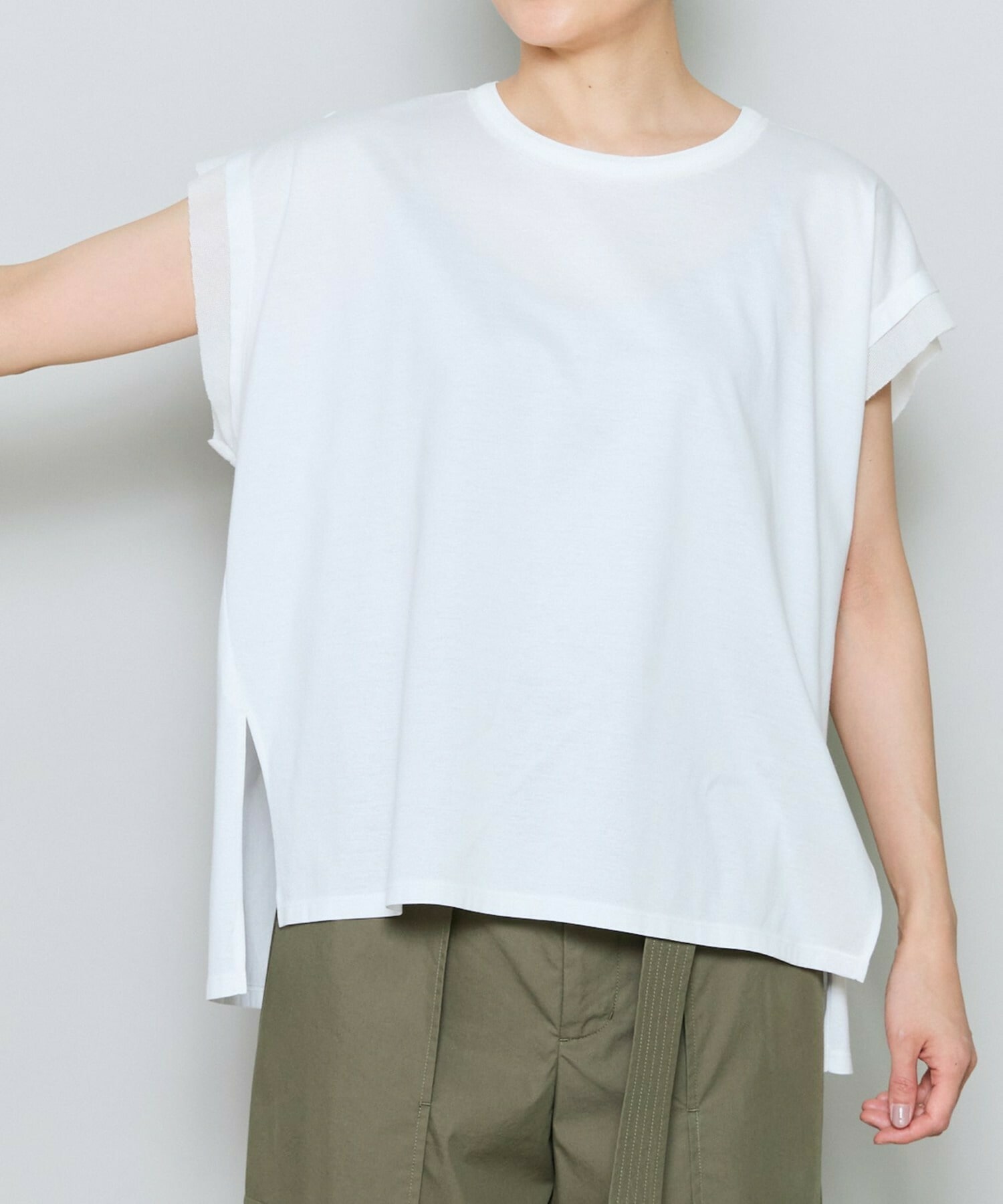 【MOGA】60/2天竺メッシュレイヤードクルーネックTシャツ 詳細画像 ネイビー 11