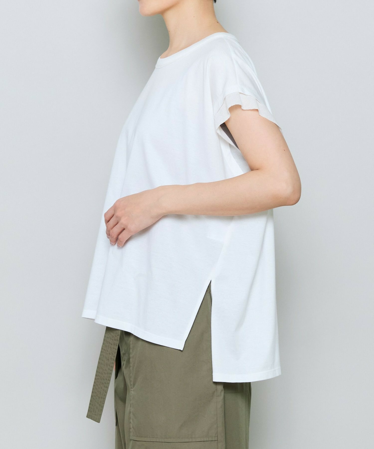 【MOGA】60/2天竺メッシュレイヤードクルーネックTシャツ 詳細画像 ネイビー 12