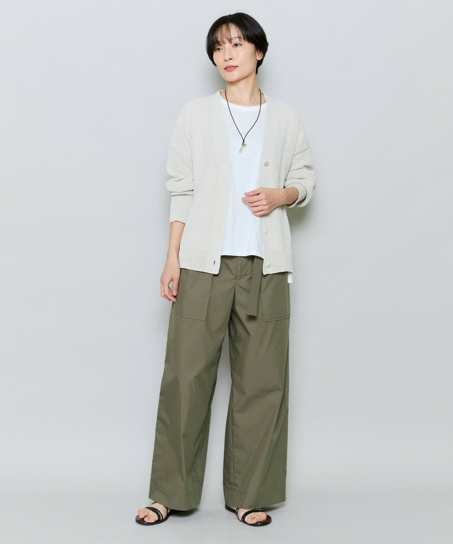 【MOGA】60/2天竺メッシュレイヤードクルーネックTシャツ 詳細画像 ネイビー 2