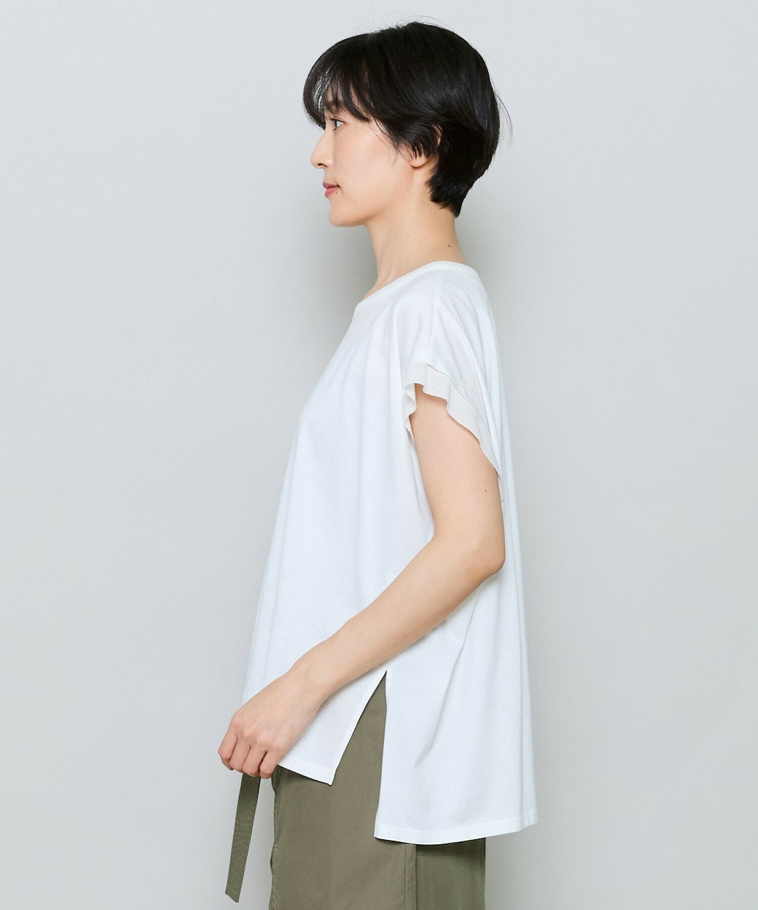 【MOGA】60/2天竺メッシュレイヤードクルーネックTシャツ 詳細画像 ネイビー 8