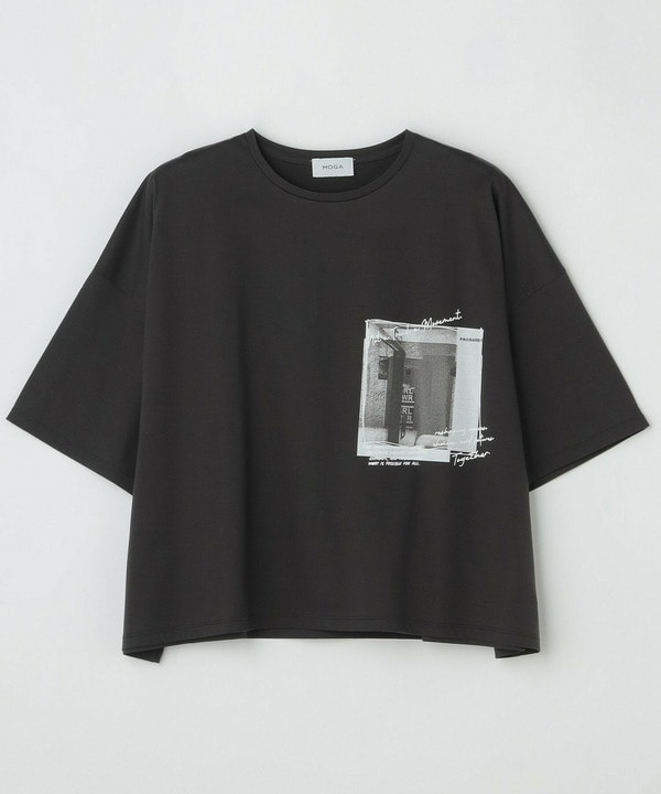 ハイゲージ天竺フォトプリントTシャツ 詳細画像 チャコールグレー 1