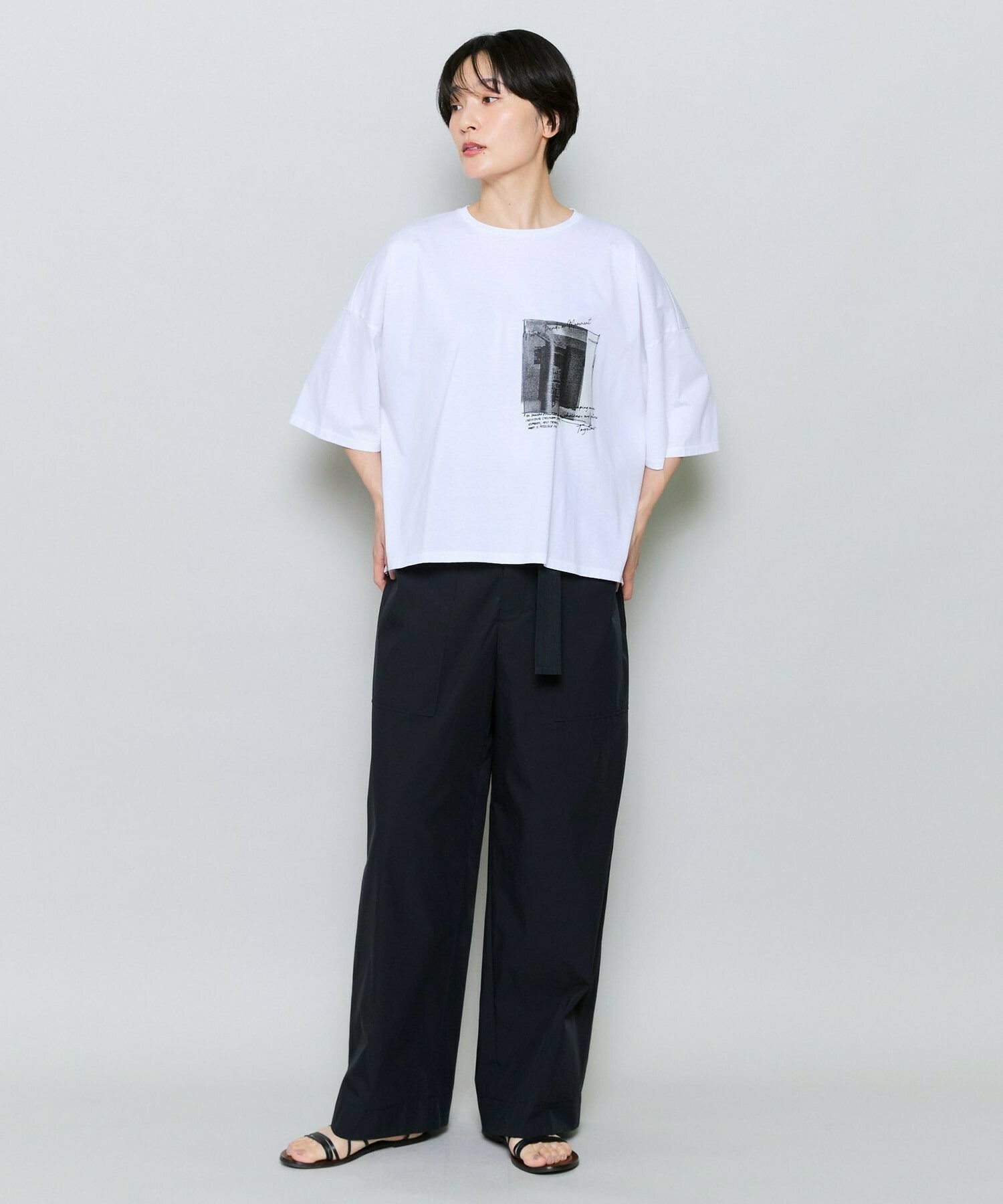 【MOGA】ハイゲージ天竺フォトプリントTシャツ 詳細画像 チャコールグレー 1