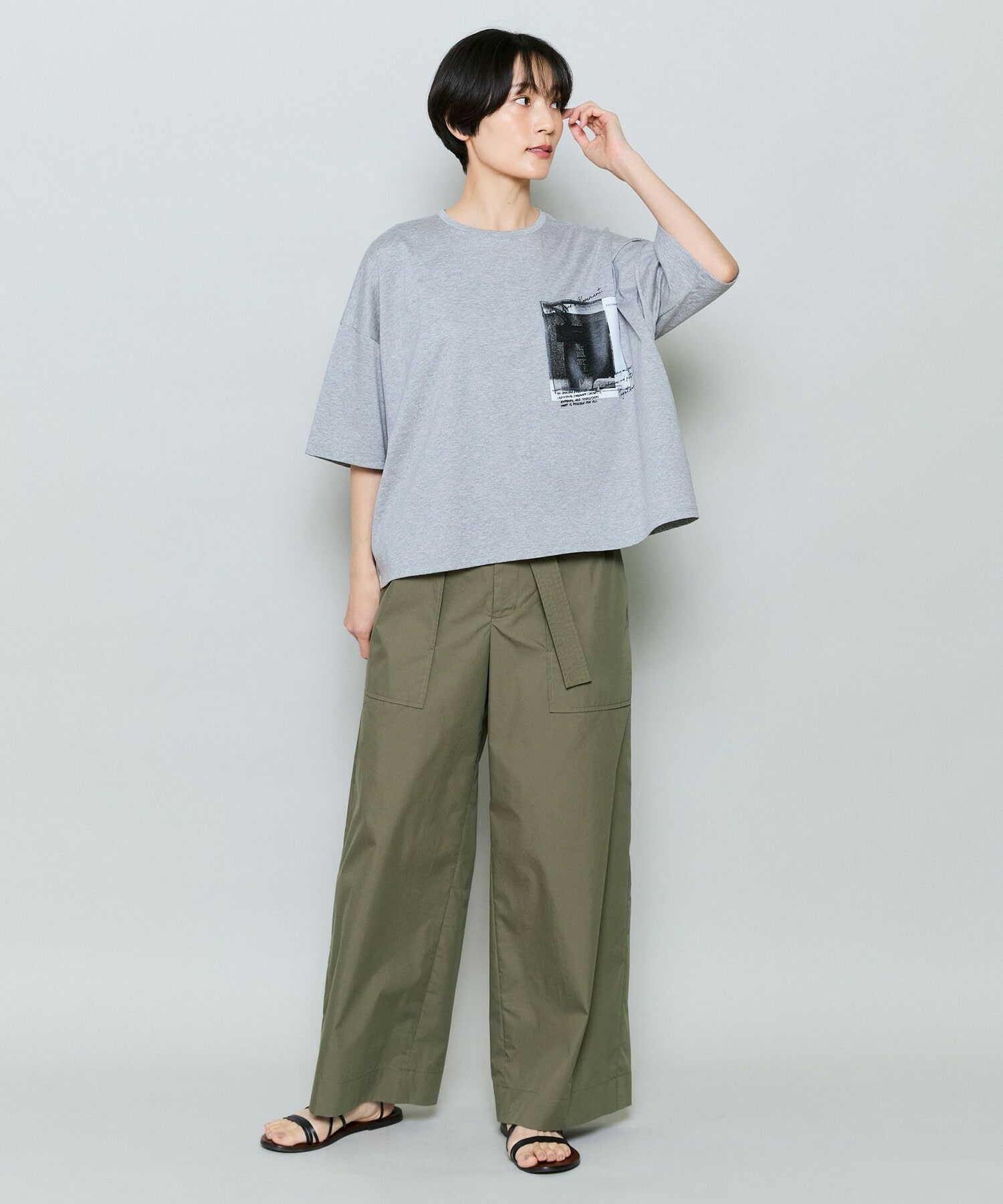 【MOGA】ハイゲージ天竺フォトプリントTシャツ 詳細画像 チャコールグレー 12