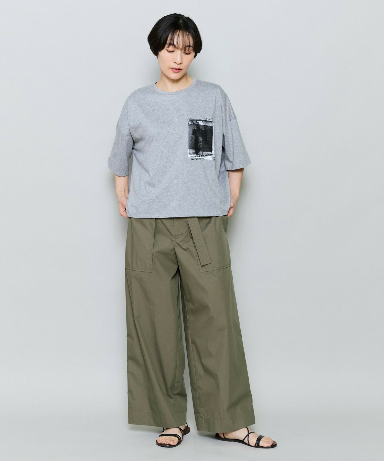 【MOGA】ハイゲージ天竺フォトプリントTシャツ 詳細画像 チャコールグレー 14