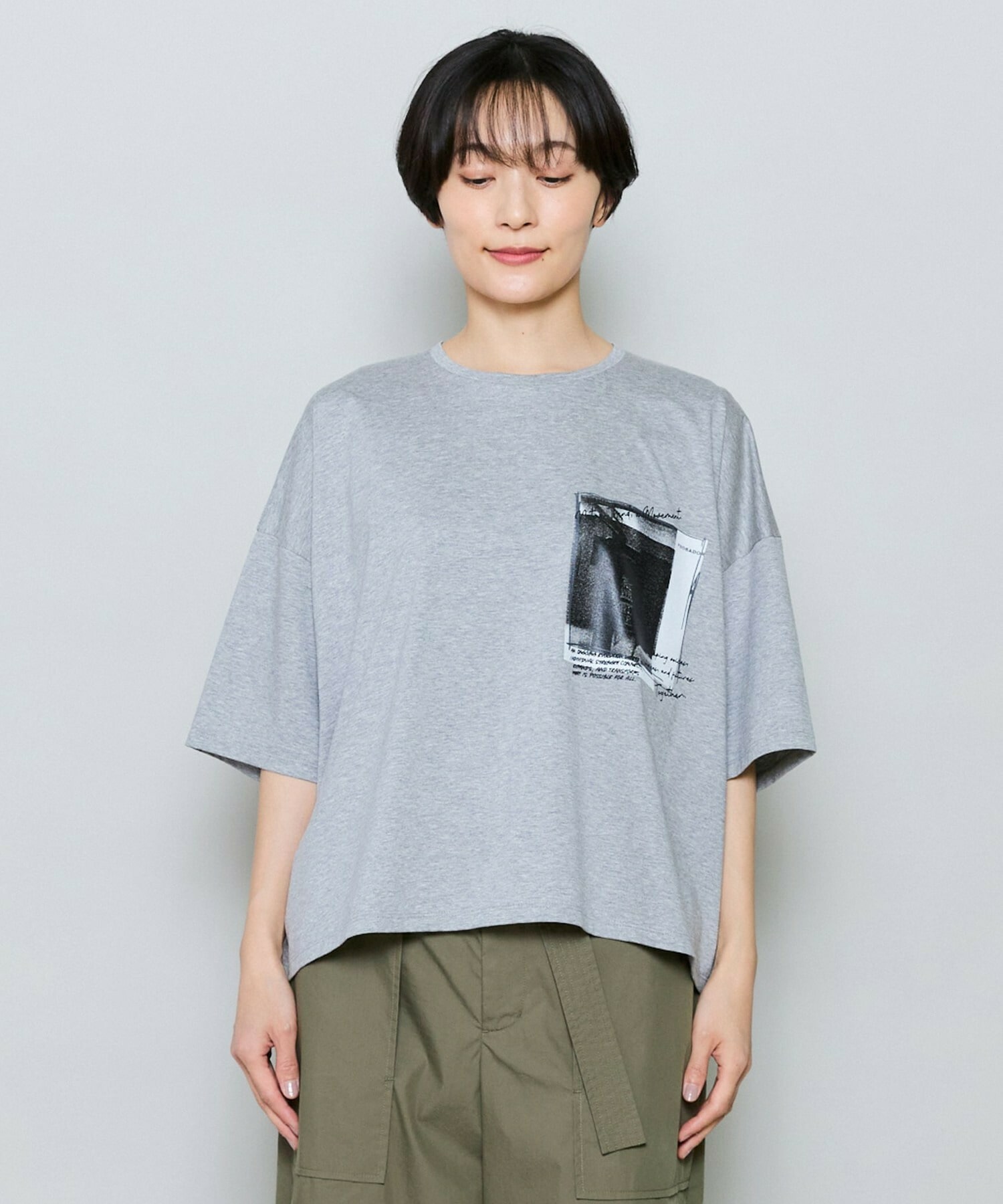 【MOGA】ハイゲージ天竺フォトプリントTシャツ 詳細画像 チャコールグレー 18