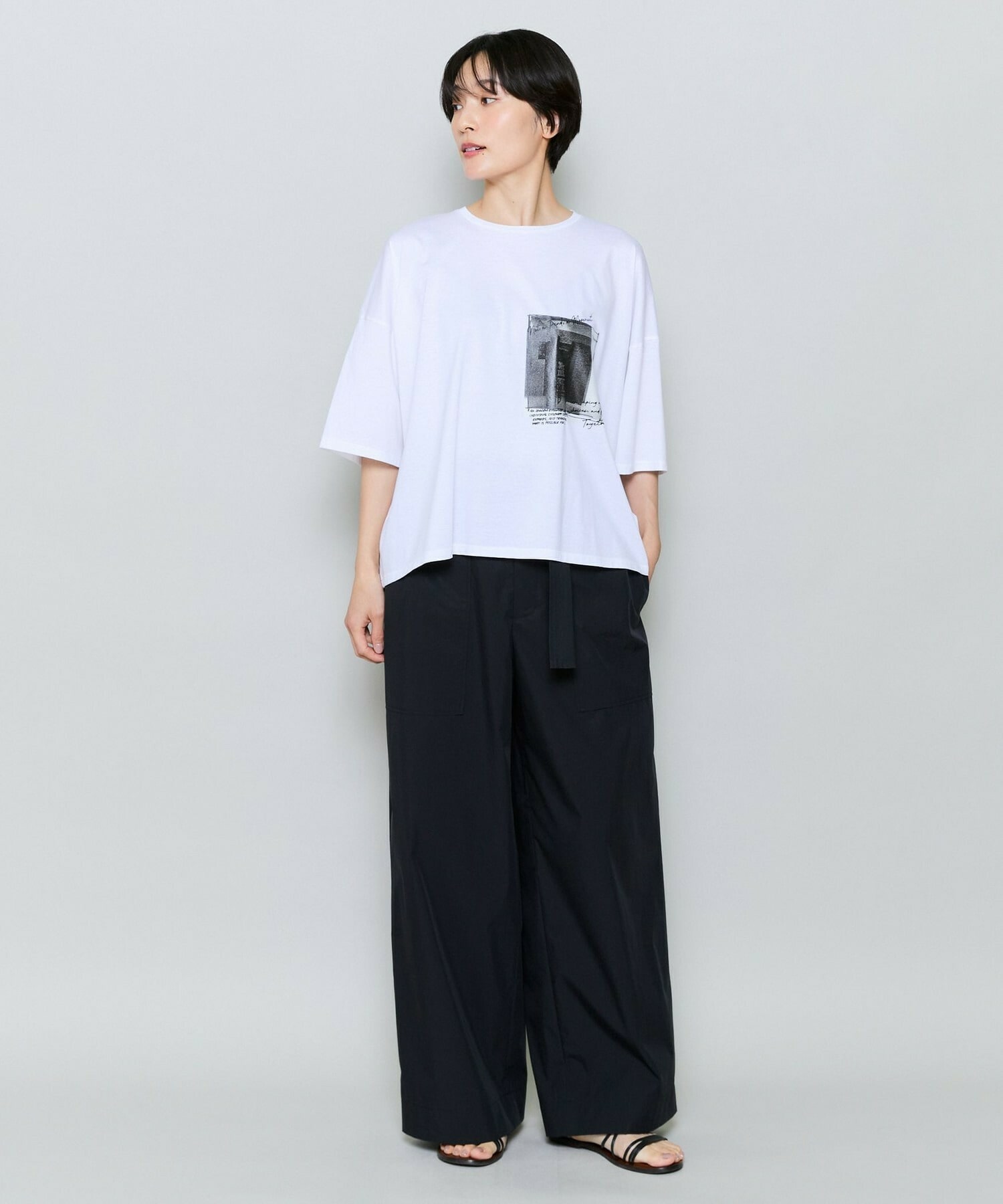 【MOGA】ハイゲージ天竺フォトプリントTシャツ 詳細画像 チャコールグレー 4
