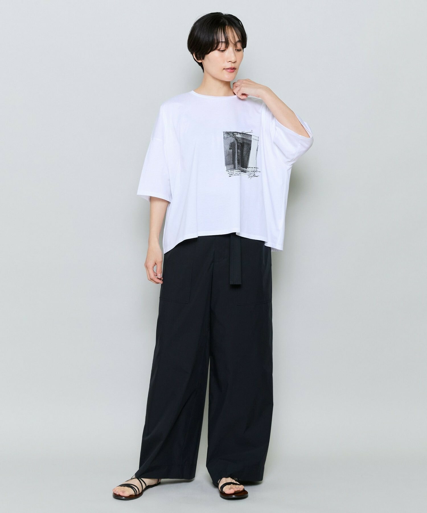 【MOGA】ハイゲージ天竺フォトプリントTシャツ 詳細画像 チャコールグレー 9