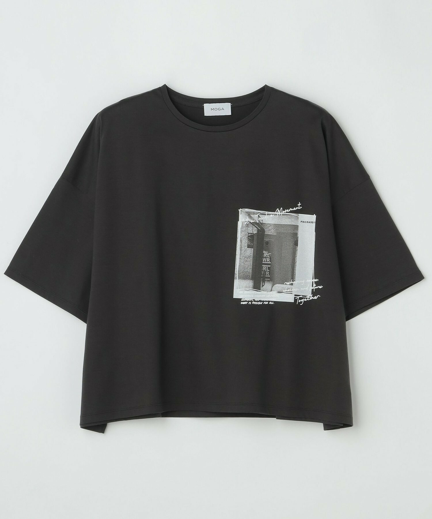 【MOGA】ハイゲージ天竺フォトプリントTシャツ 詳細画像 チャコールグレー 1
