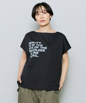 【MOGA】ハイゲージ天竺ロゴプリントTシャツ 詳細画像 チャコールグレー 1