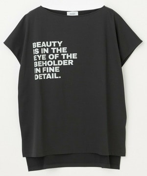 【MOGA】ハイゲージ天竺ロゴプリントTシャツ 詳細画像 チャコールグレー 2